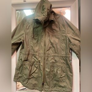 Kenneth Cole lightweight army green utility jacket